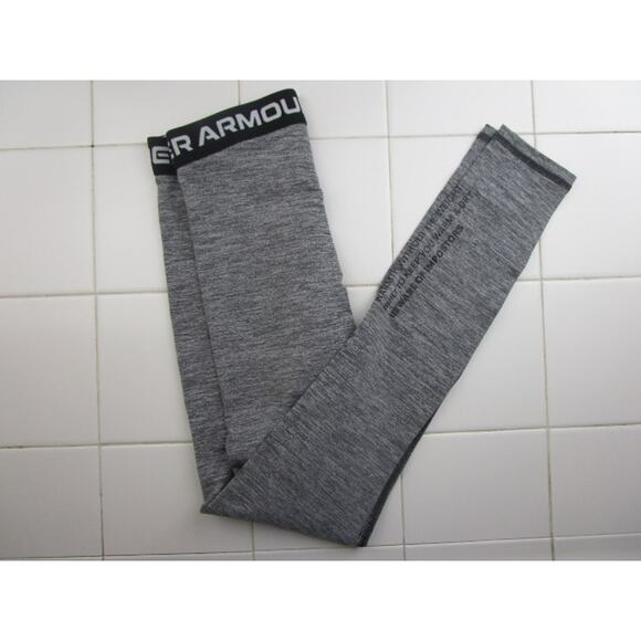 Under Armour ColdGear Mid Rise Full Length Twist Leggings Gray Women's XS - Picture 2 of 5